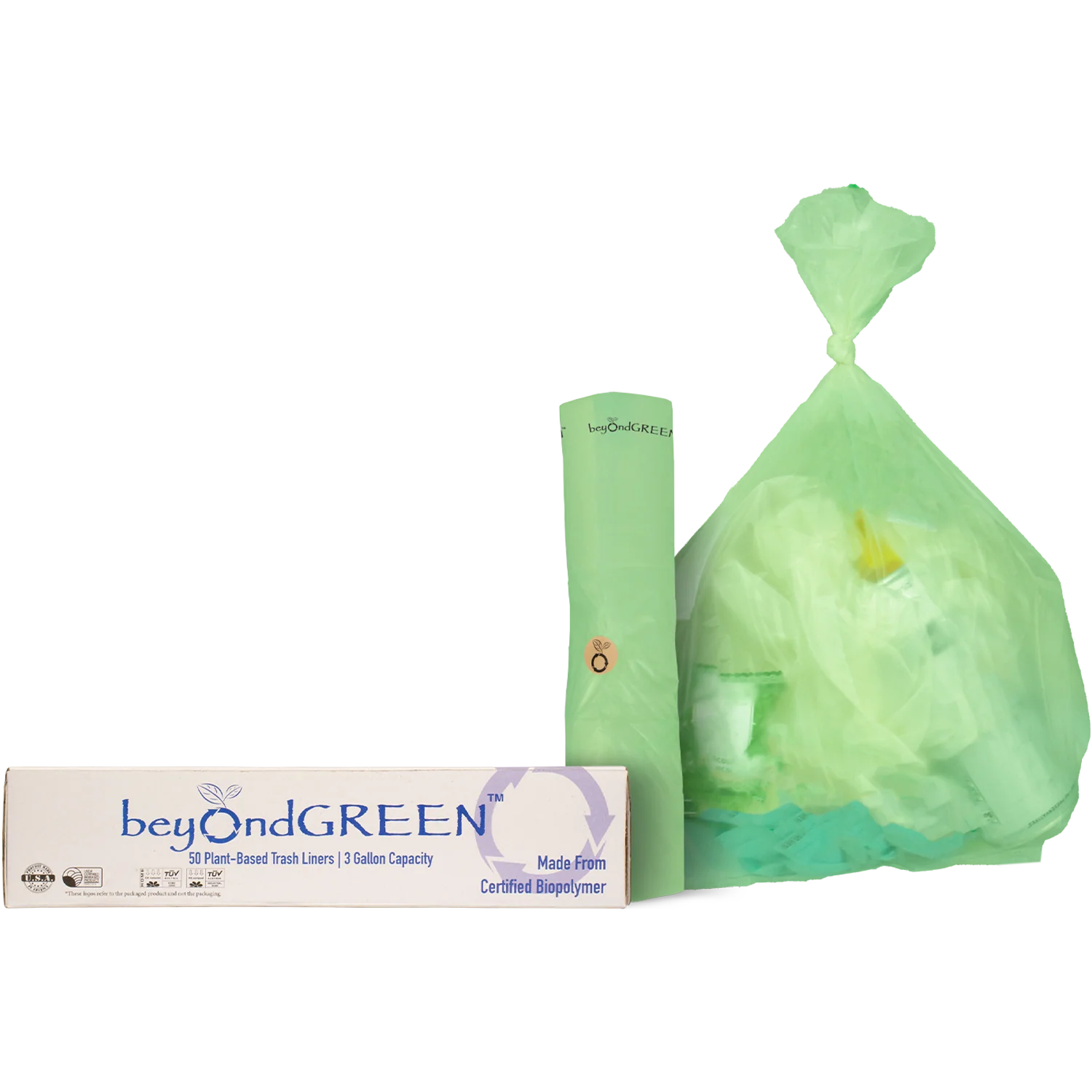 3-Gallon Plant-Based Trash Can Liner - 50 Bags