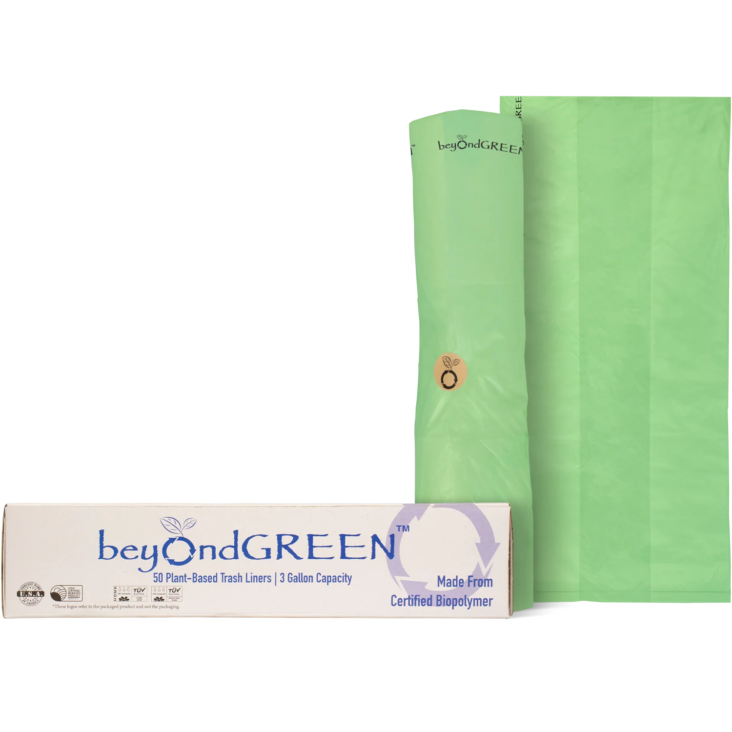 3-Gallon Plant-Based Trash Can Liner - 50 Bags - Image 2