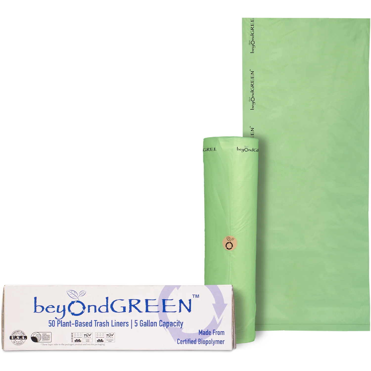 5-Gallon Plant-Based Trash Can Liner - 50 Bags - Image 2