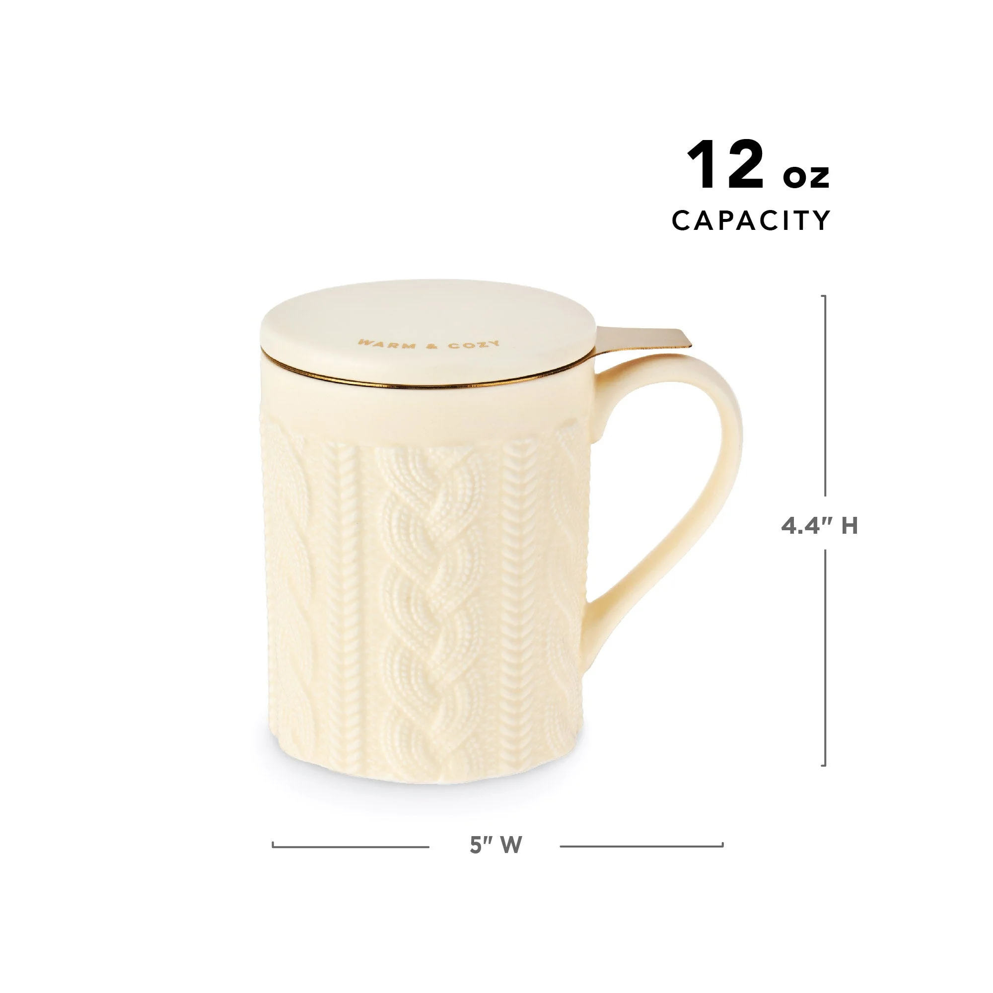 Annette Knit Ceramic Tea Mug & Infuser - Image 5