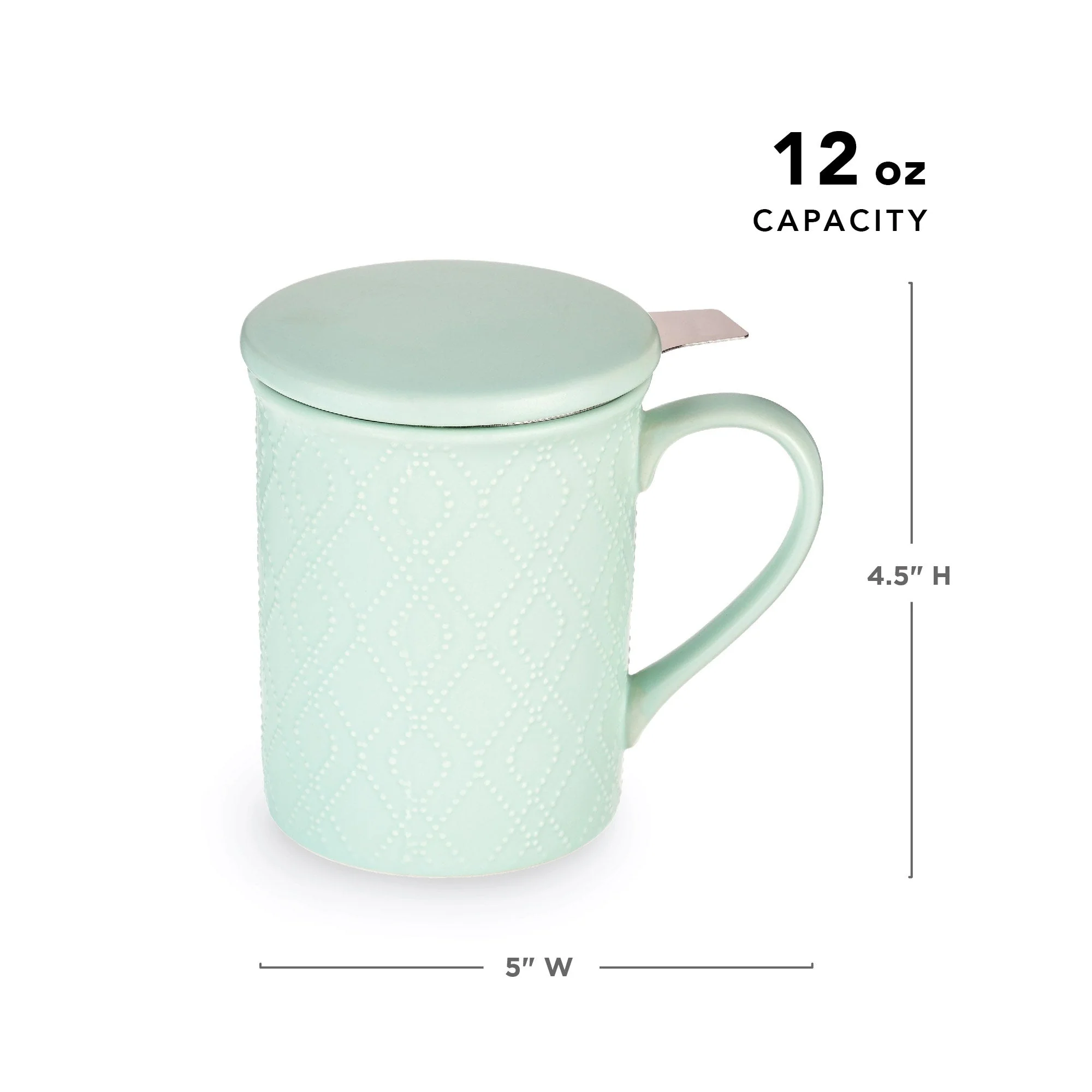 Annette: Souk Mint Ceramic Tea Mug & Infuser - Image 5