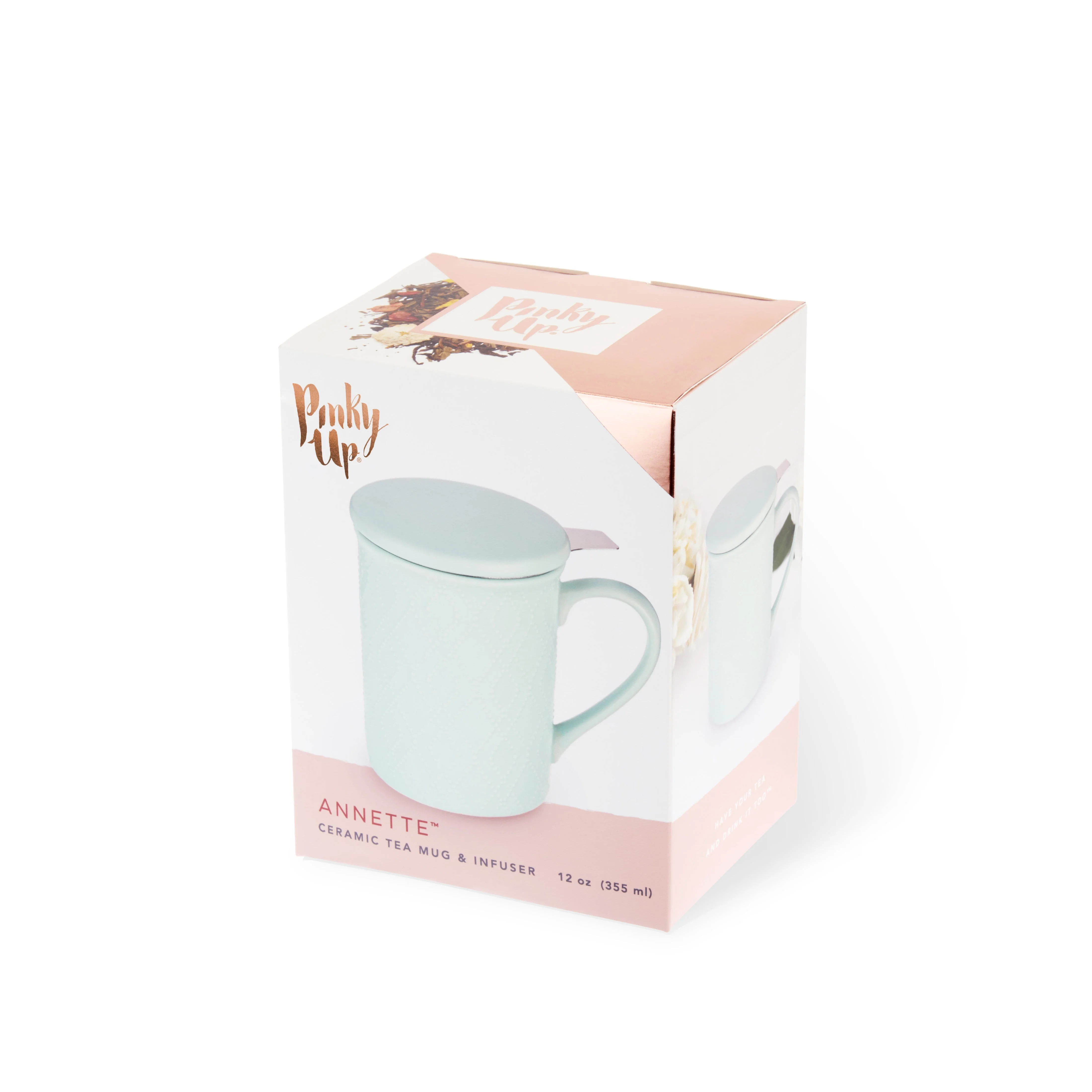 Annette: Souk Mint Ceramic Tea Mug & Infuser - Image 6