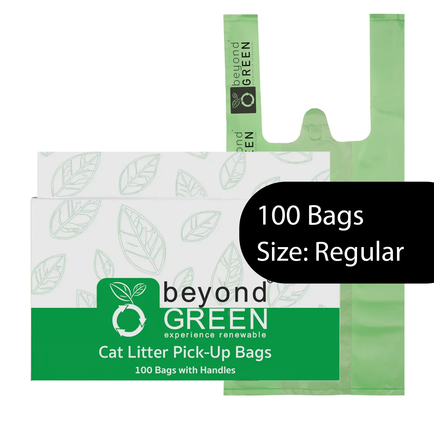 beyondGREEN Cat Litter Bags with Handles – Made in USA, Leak-Resistant & Easy-Tie - Image 11