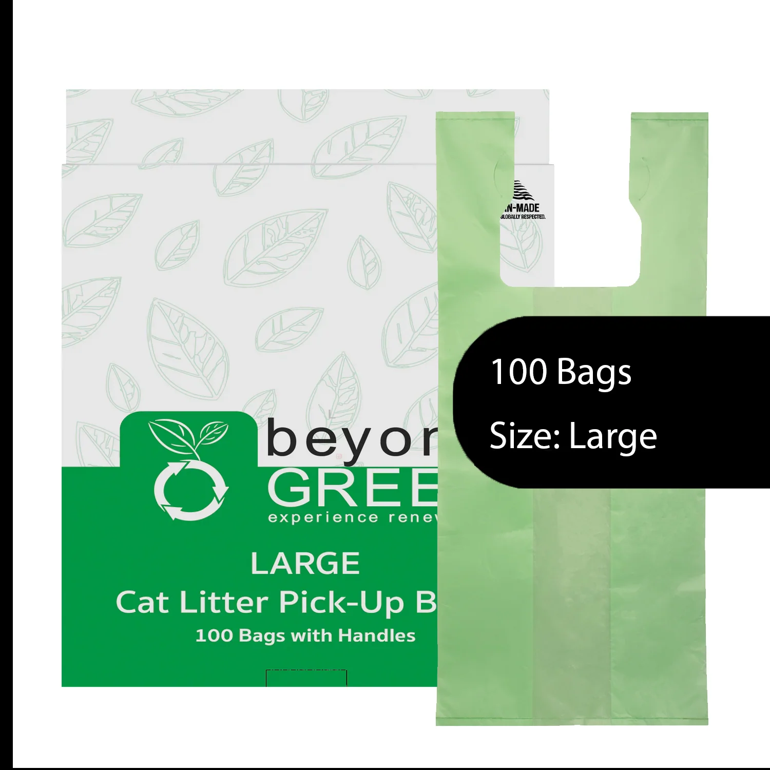 beyondGREEN Cat Litter Bags with Handles – Made in USA, Leak-Resistant & Easy-Tie - Image 14