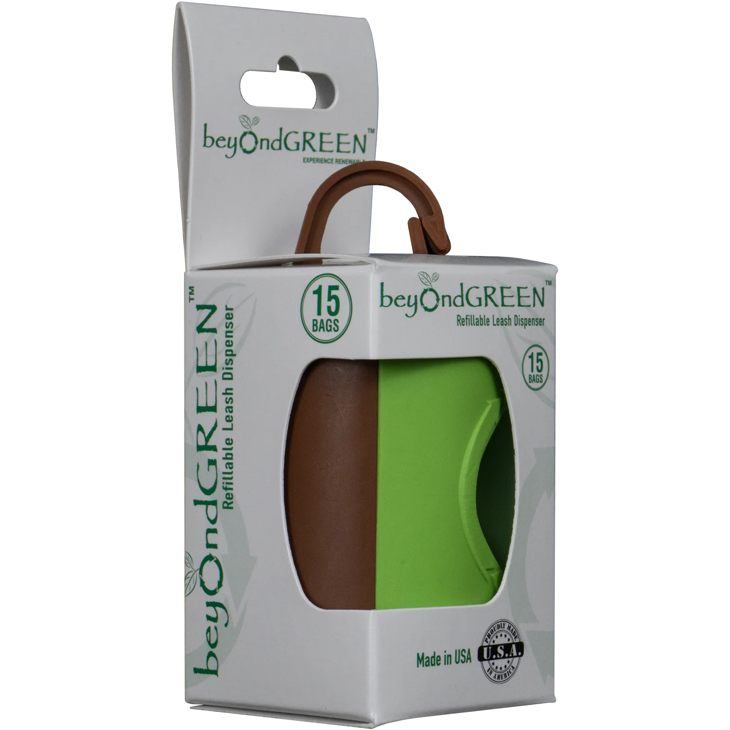 beyondGREEN Dog Waste Bag Leash Dispenser – Clip-On Holder for Standard Rolls – Durable, Portable, Made in USA - Image 3
