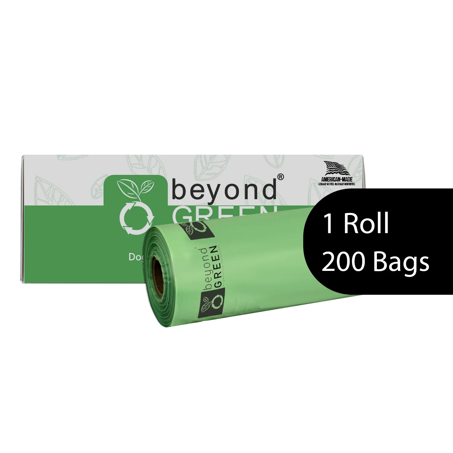 beyondGREEN Dog Waste Bags – Grab & Go Bulk Pack – 200 Bags on Roll with Core - Made in USA, Leak-Resistant, Folded Rolls - Image 13