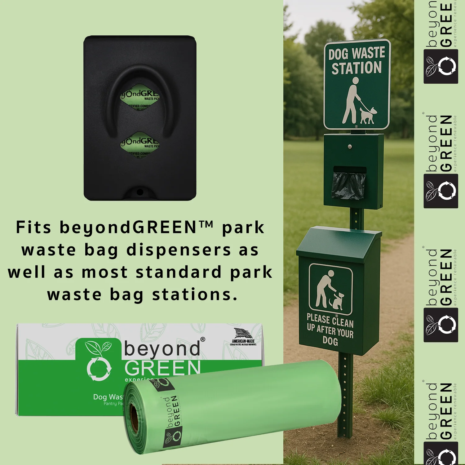 beyondGREEN Dog Waste Bags – Grab & Go Bulk Pack – 200 Bags on Roll with Core - Made in USA, Leak-Resistant, Folded Rolls - Image 9