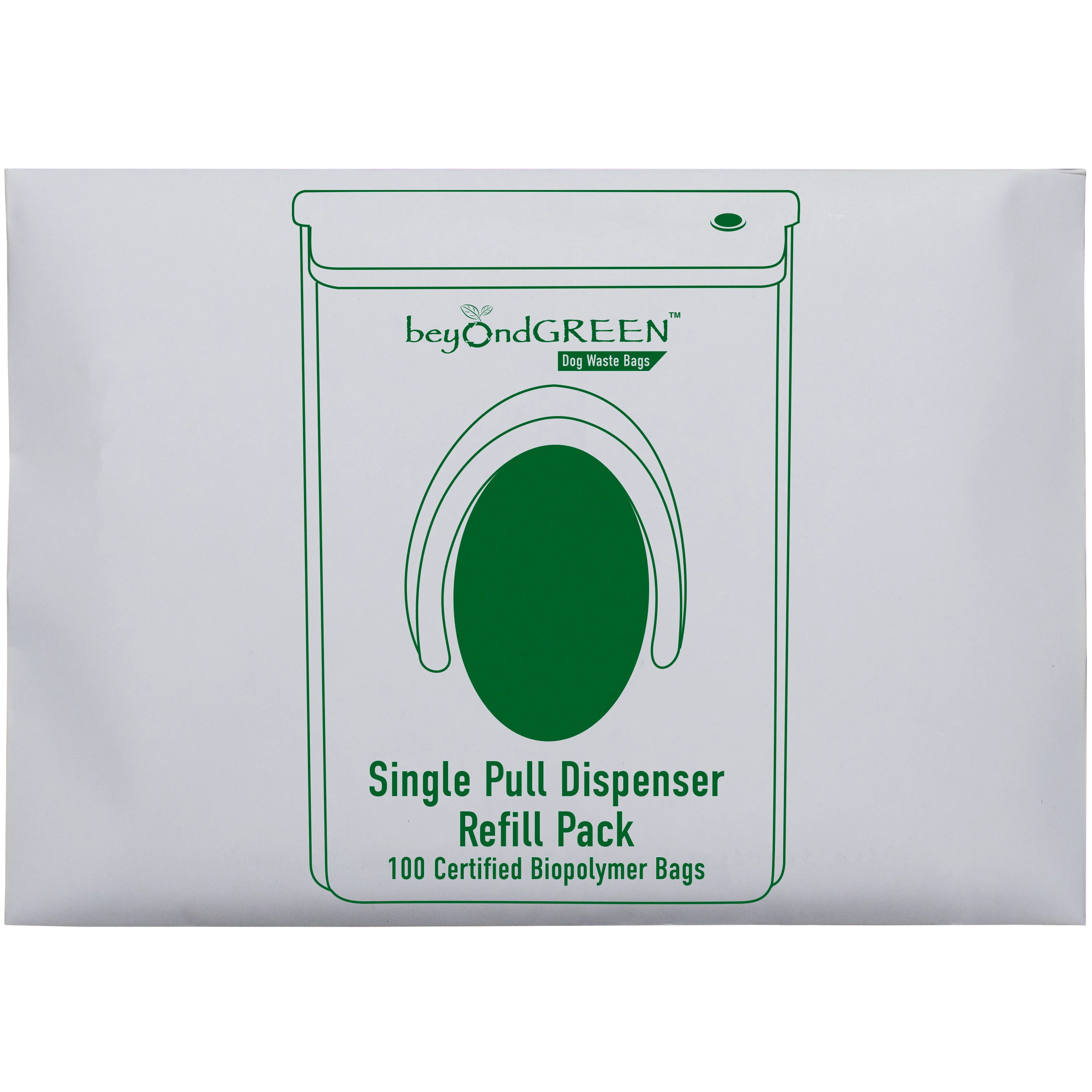 beyondGREEN Dog Waste Bags – Single-Pull Dispenser Refill Pack – Made in USA, Leak-Resistant, One-At-A-Time Dispensing (100 Bags per Pack) - Image 2