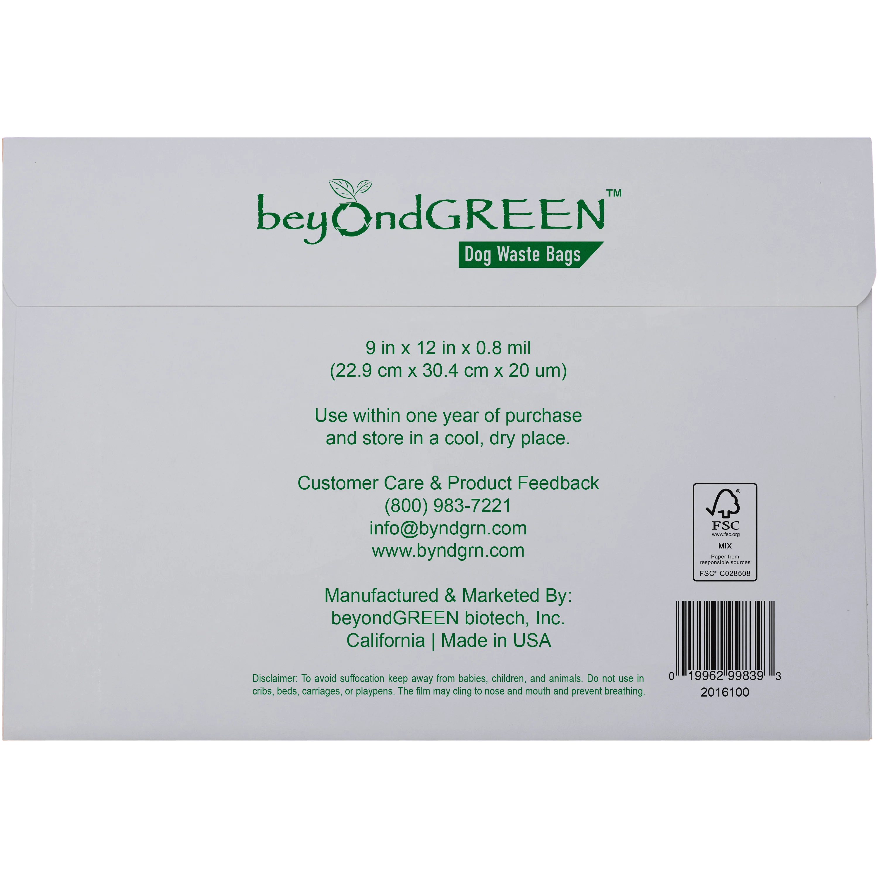 beyondGREEN Dog Waste Bags – Single-Pull Dispenser Refill Pack – Made in USA, Leak-Resistant, One-At-A-Time Dispensing (100 Bags per Pack) - Image 3