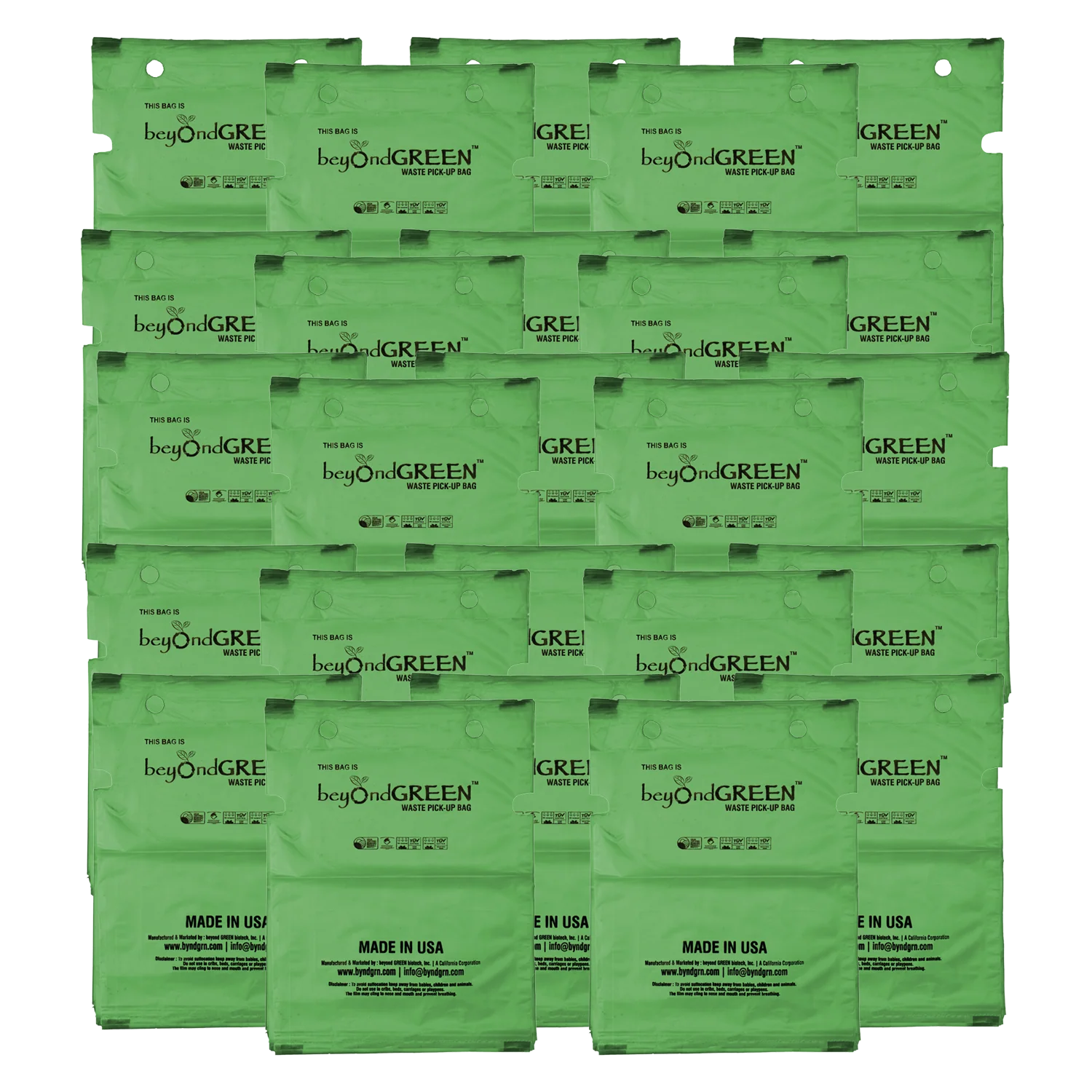 beyondGREEN Dog Waste Bags – Single-Pull Dispenser Refill Pack – Made in USA, Leak-Resistant, One-At-A-Time Dispensing (100 Bags per Pack) - Image 6