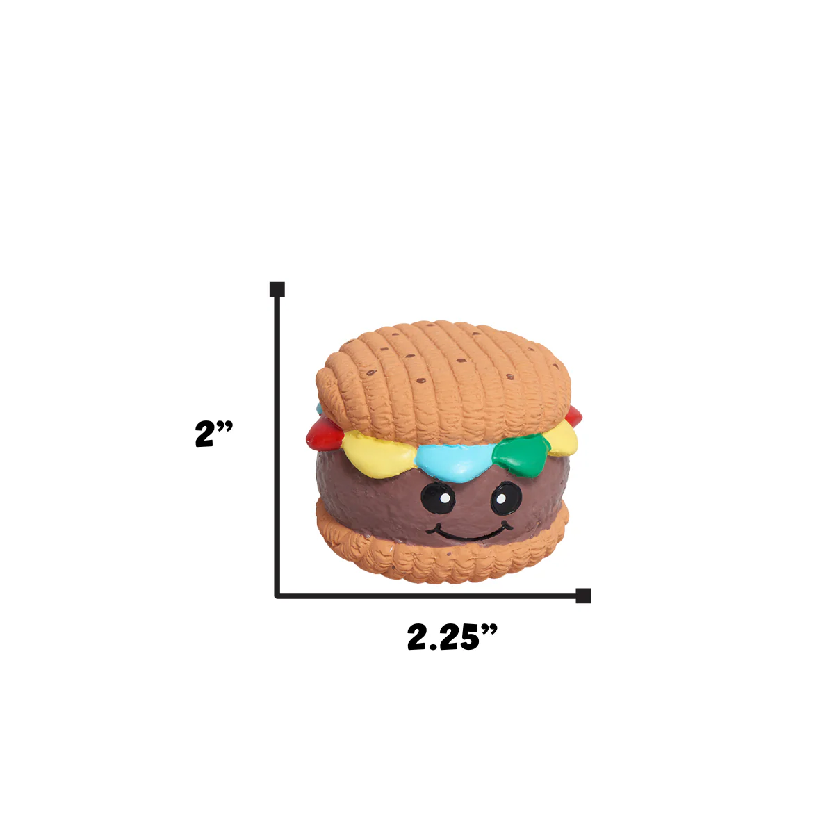 Big Buns Foodies Hamburger Ruff-Tex® Latex Ball Dog Toy - Image 3
