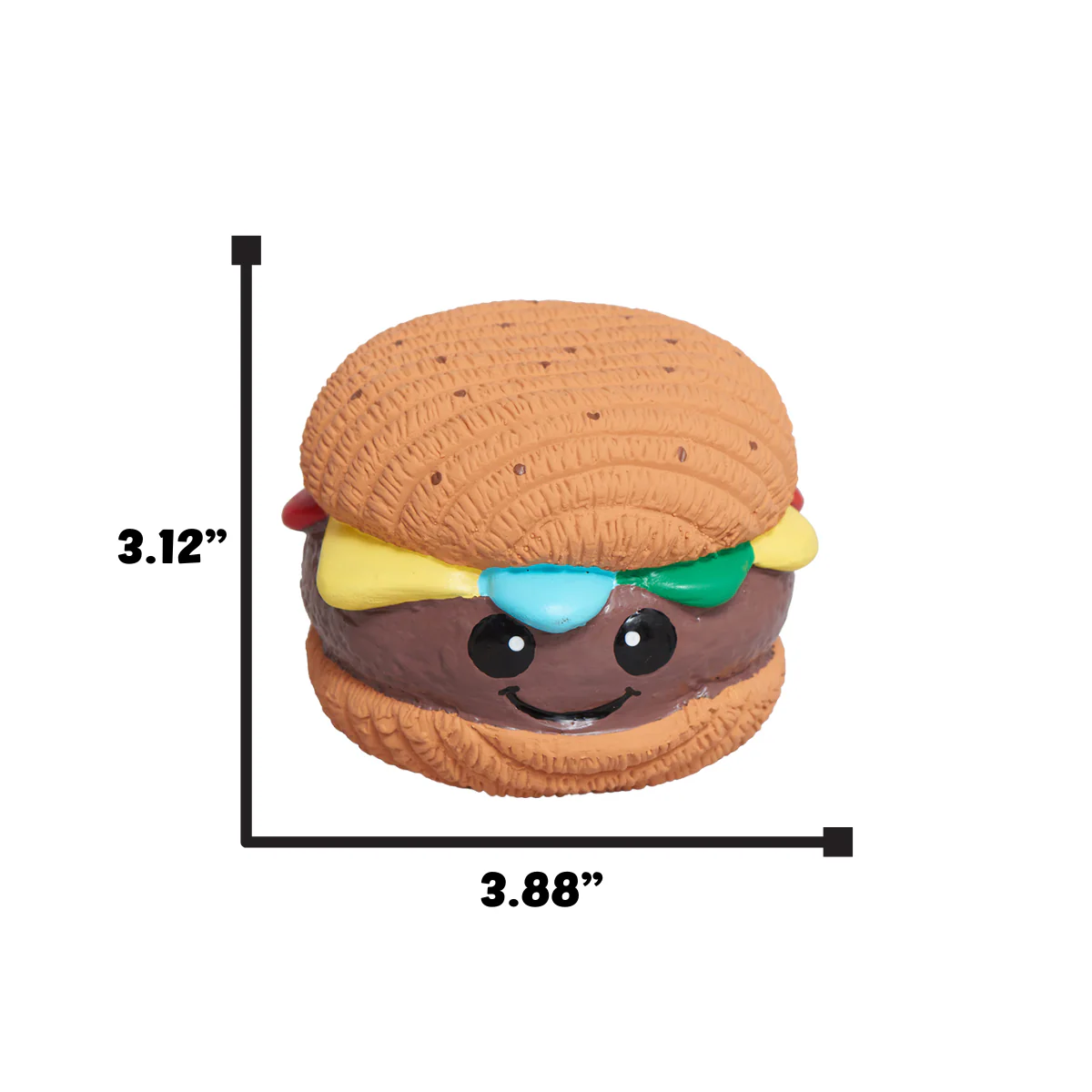 Big Buns Foodies Hamburger Ruff-Tex® Latex Ball Dog Toy - Image 5