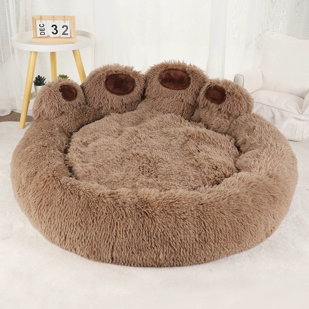 Big Paw Plush Pet Sofa Bed – Washable Dog & Cat Bed with Calming Raised Edges (Small to XL) - Image 8