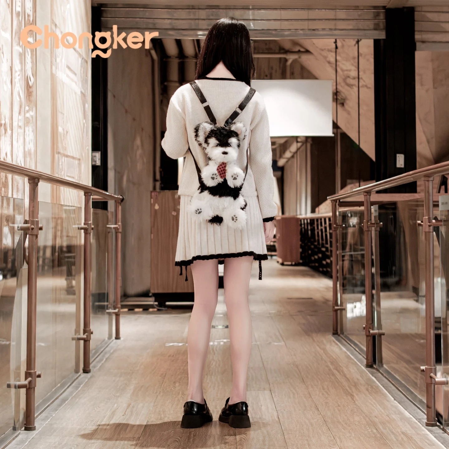 Black & White Schnauzer Backpack – Adorable & Practical - Image 3