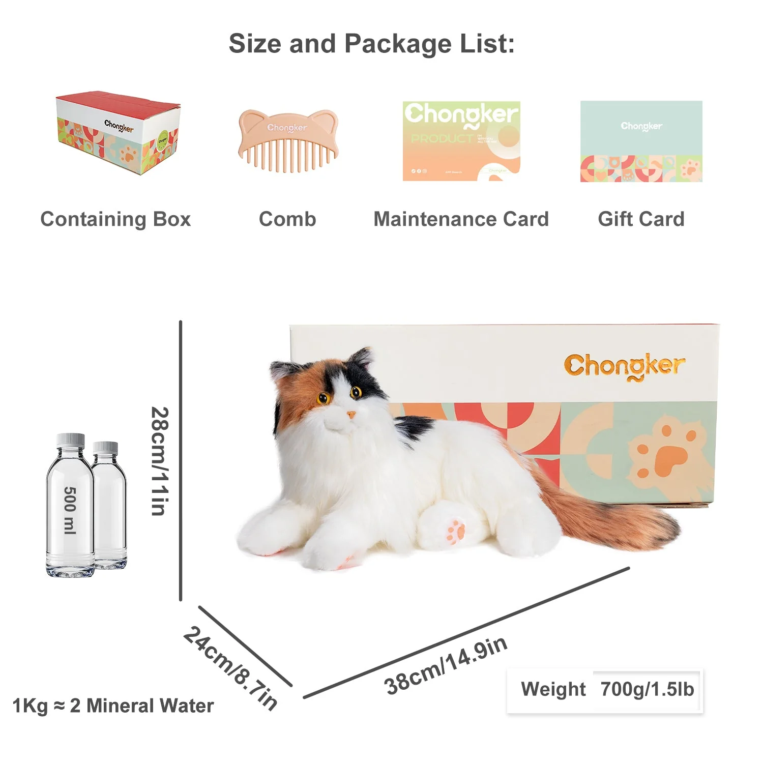 Breathing Calico Percy 2.0- Heartbeat Pur,Voice Robonic Cat - Image 9