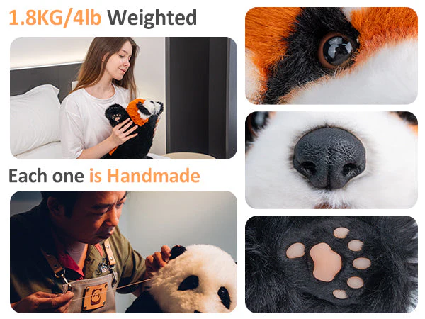 Breathing Red Panda Plush – Lifelike Calming Toy Gift - Image 7