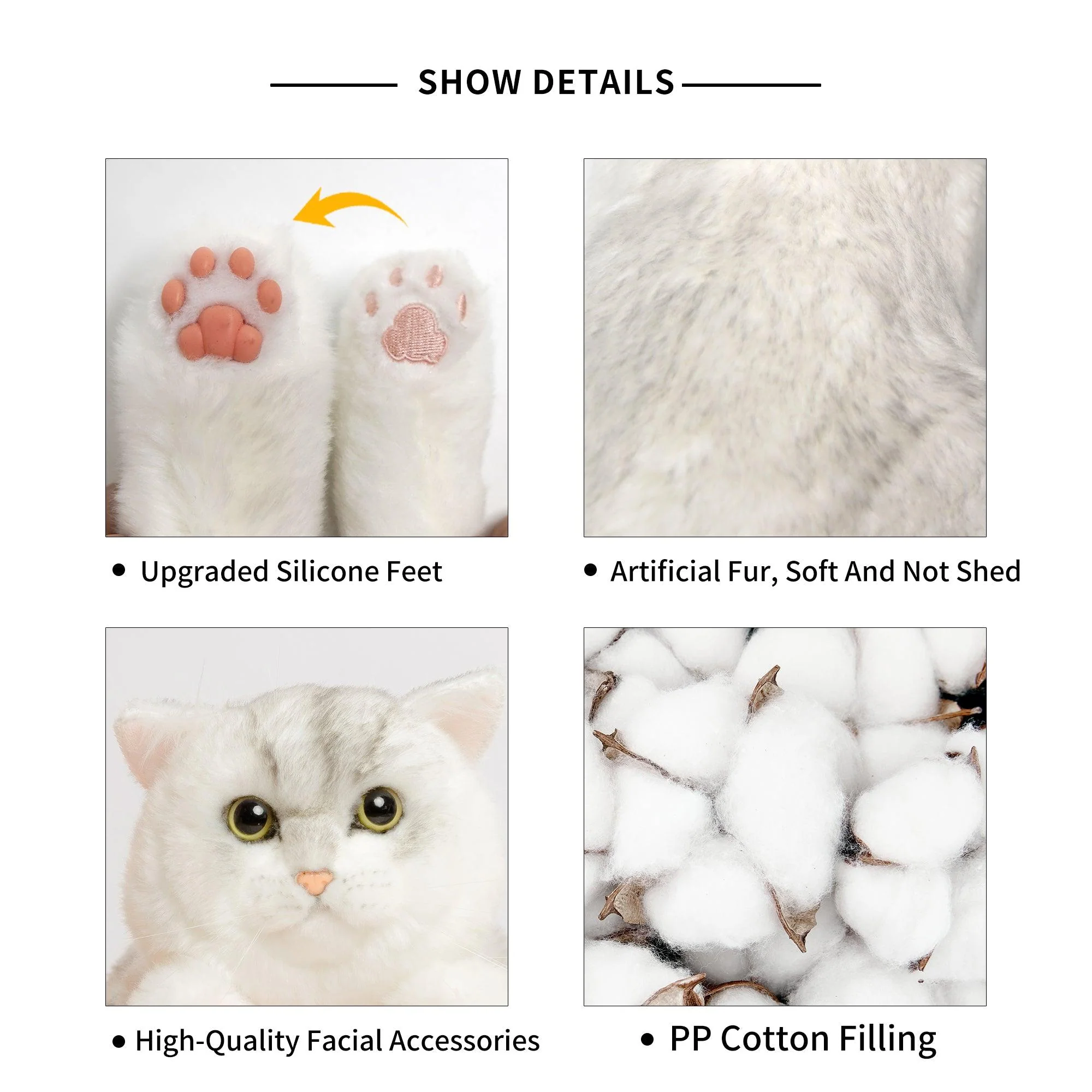 British Shorthair Cat – Realistic Plush for Women - Image 7