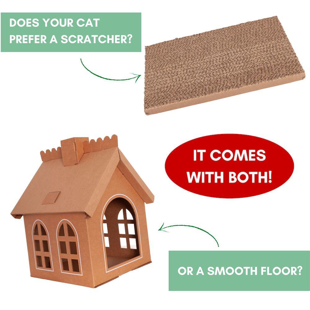 Cardboard Gingerbread Cat Playhouse Kit - Image 5