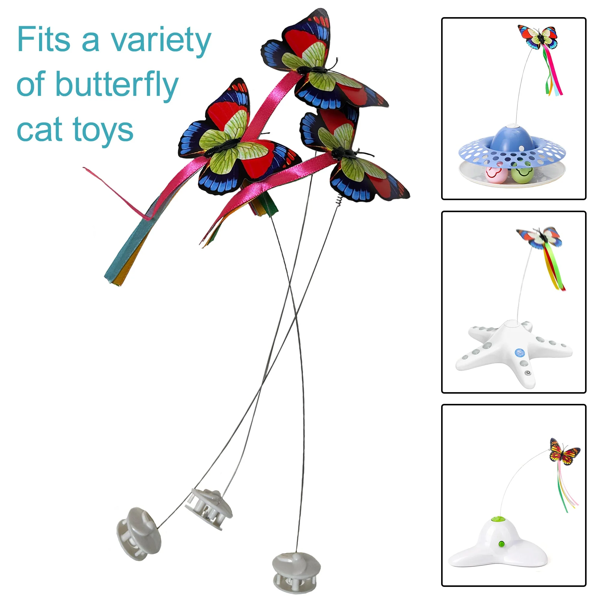 Caroline's Cats Butterfly Replacement Pack for Interacitve Butterfly Toy - Image 2