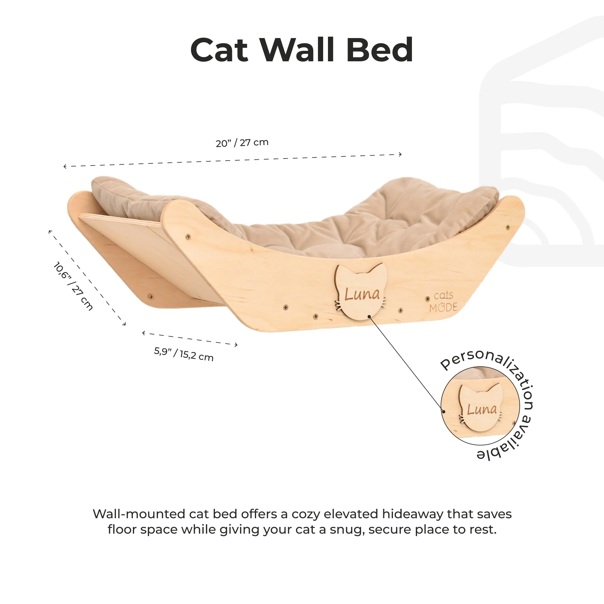 Cat Bed on Wall Light - Image 4