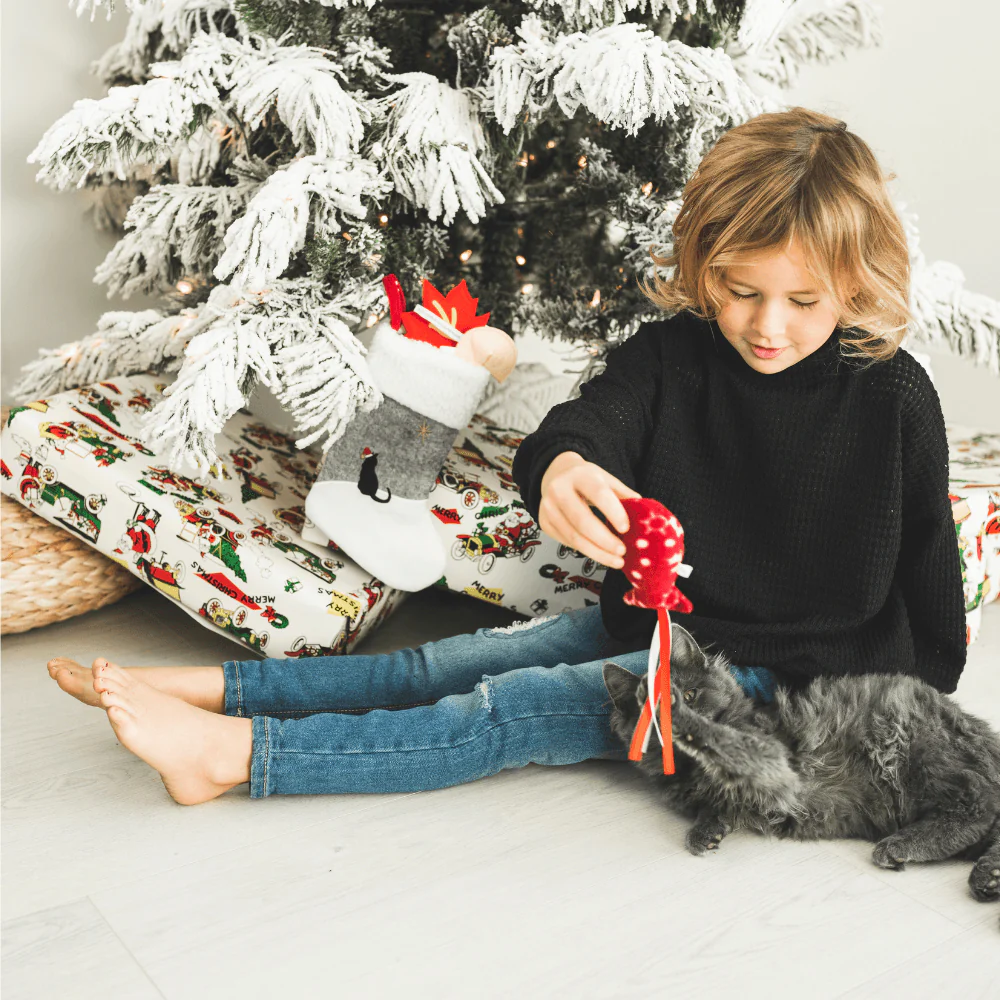 Cat Christmas Stocking with Toys - Image 10