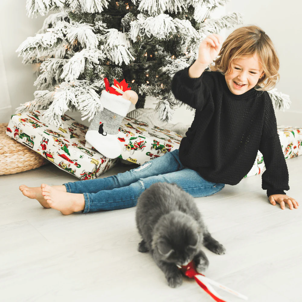 Cat Christmas Stocking with Toys - Image 11