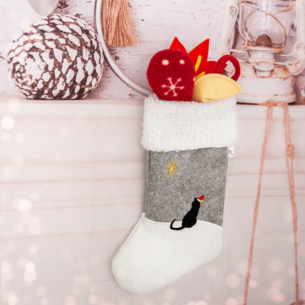 Cat Christmas Stocking with Toys - Image 4