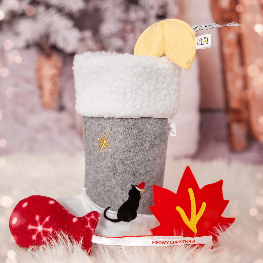 Cat Christmas Stocking with Toys - Image 7