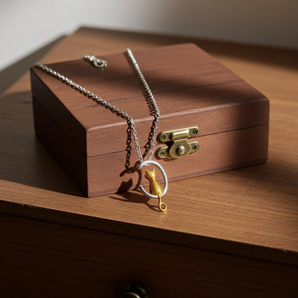Cat Crescent Moon Memory Keepsake - Image 11