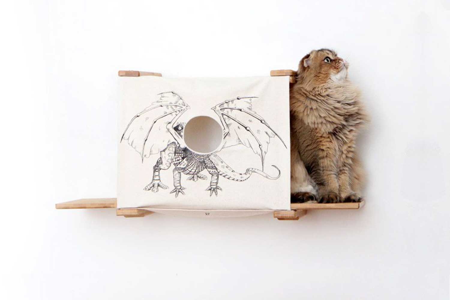 Cat Cubby for Wall - Covered Cat Bed - Image 2