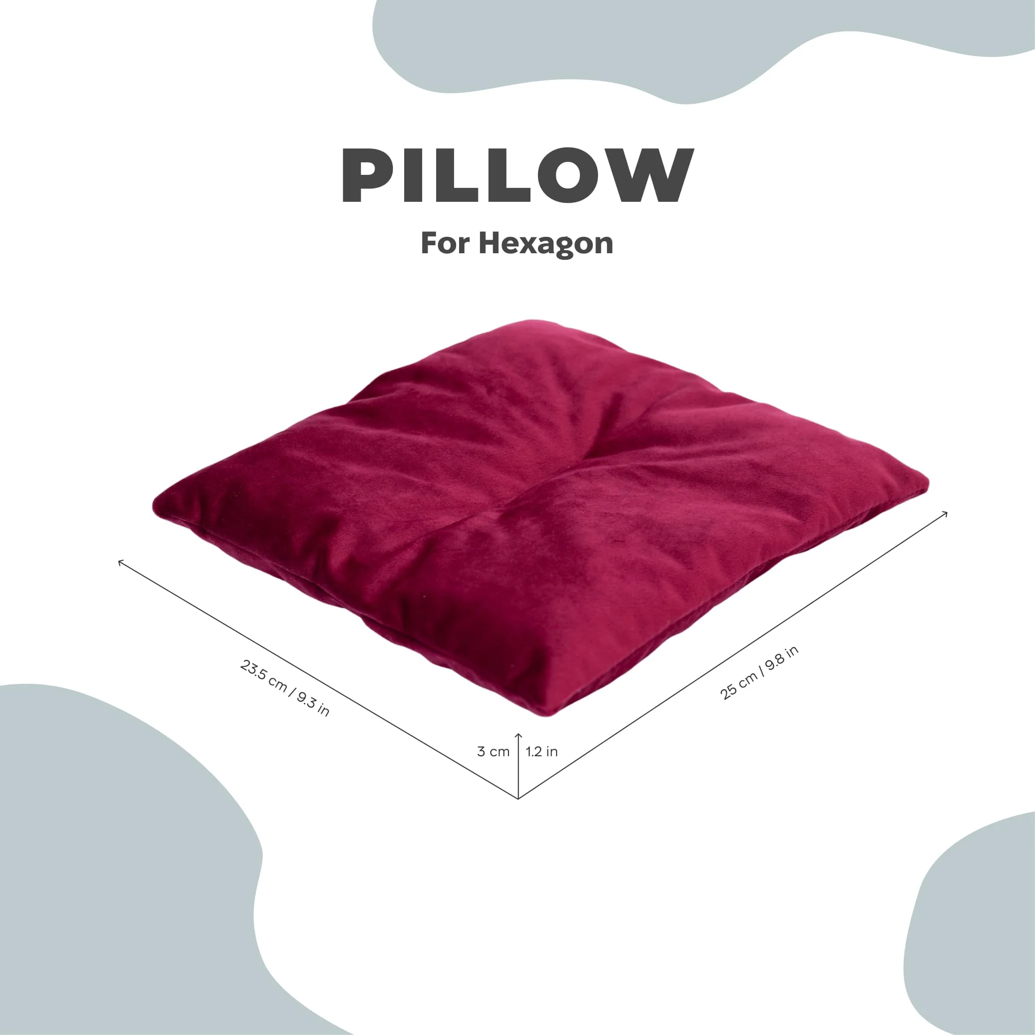 Cat Cushion Pillow - Burgundy - Image 3