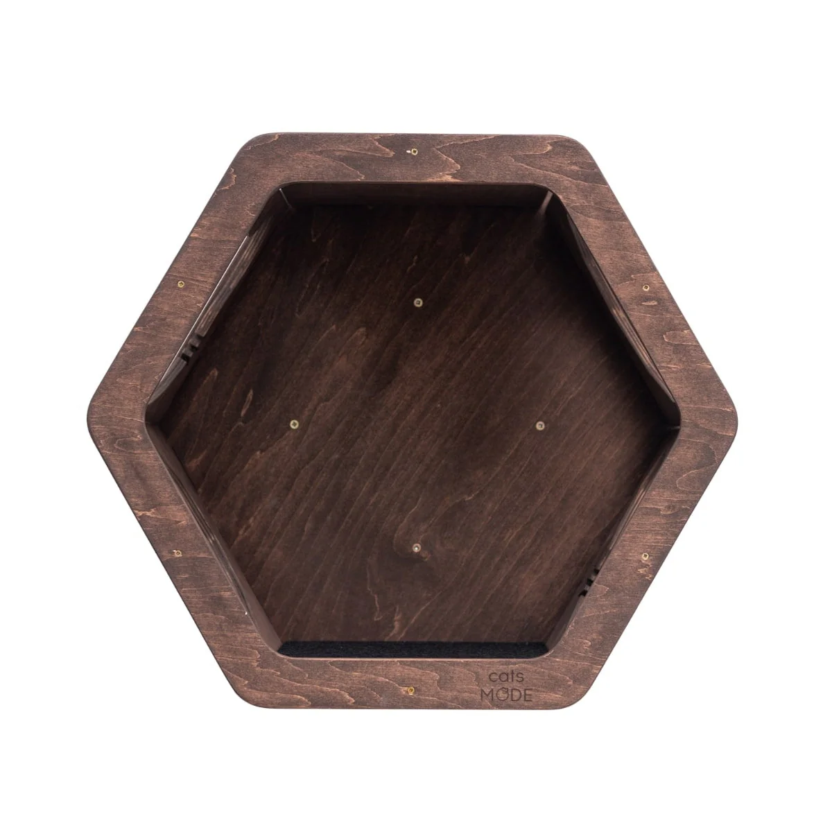 Cat Hexagon Shelf Dark Walnut - Image 2