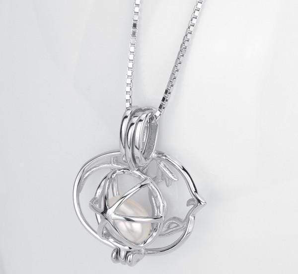 Cat Nap Pearl Cage Pendant | Sterling Silver Cat Necklace - Image 4