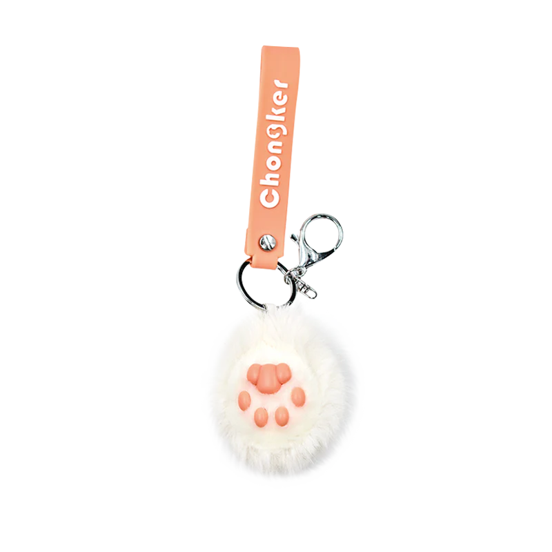 Cat Paw Keychain – Fluffy Cute Charm for Girls & Bags