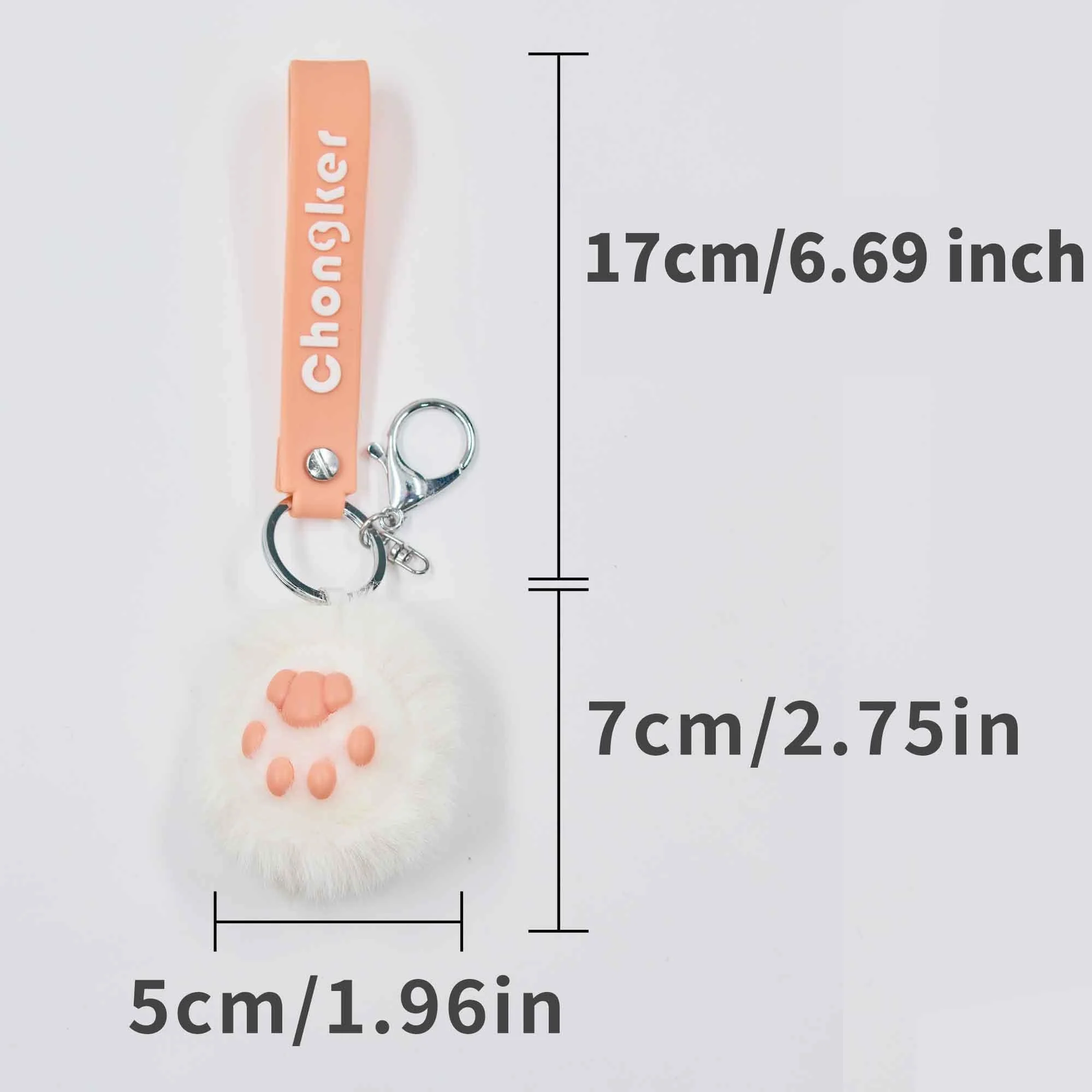 Cat Paw Keychain – Fluffy Cute Charm for Girls & Bags - Image 10