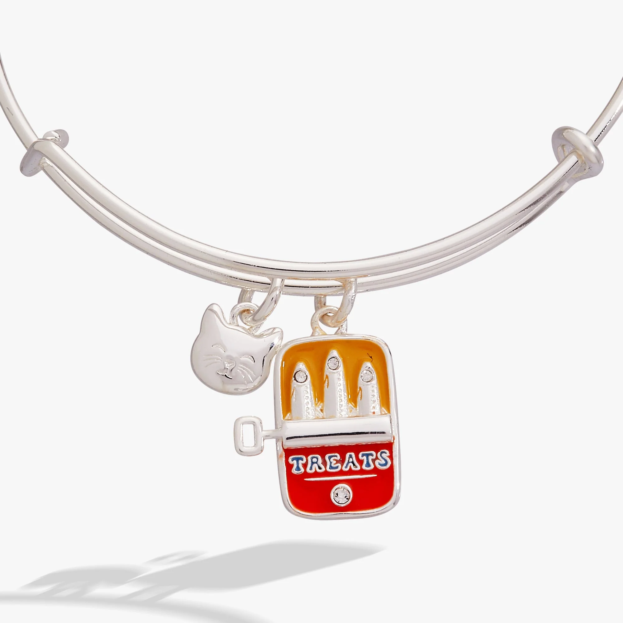 Cat & Sardine Tin Duo Charm Bangle - Image 3