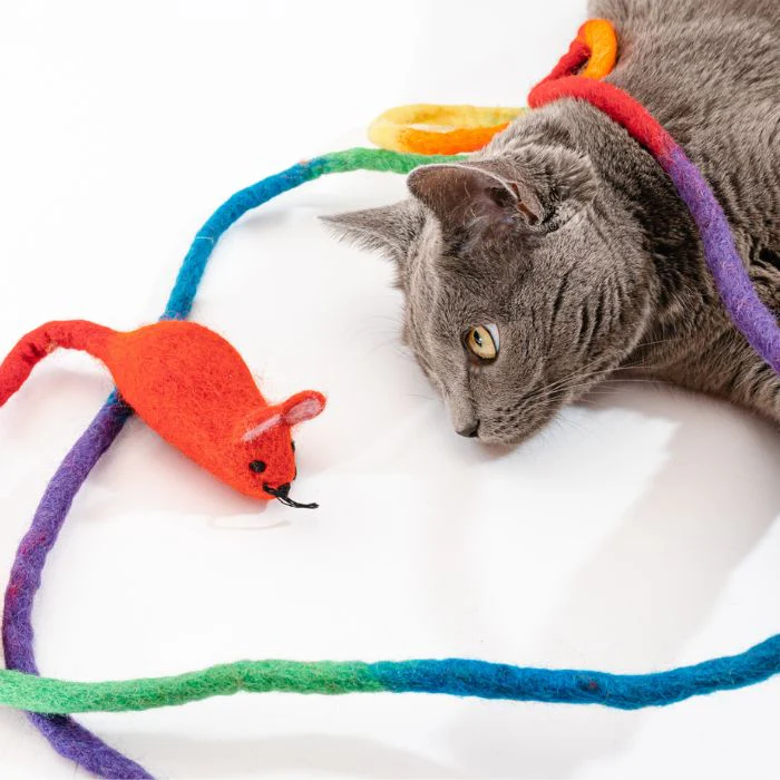 Catch a Mouse by the Tail - Wool Cat Toy - Image 13