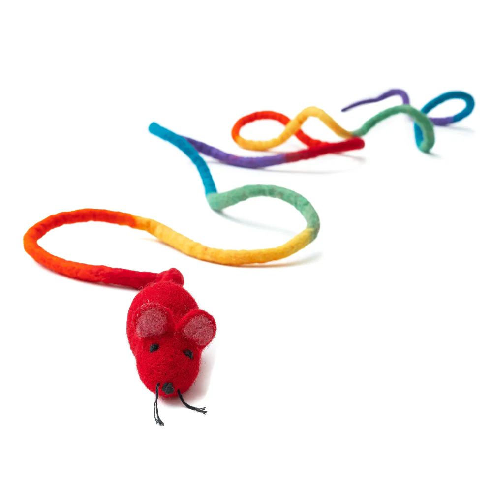 Catch a Mouse by the Tail - Wool Cat Toy - Image 9