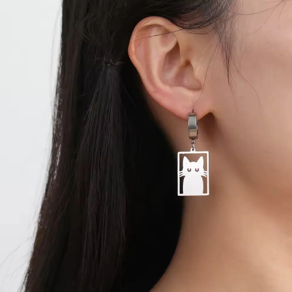 Cats in Boxes Earrings - Image 2