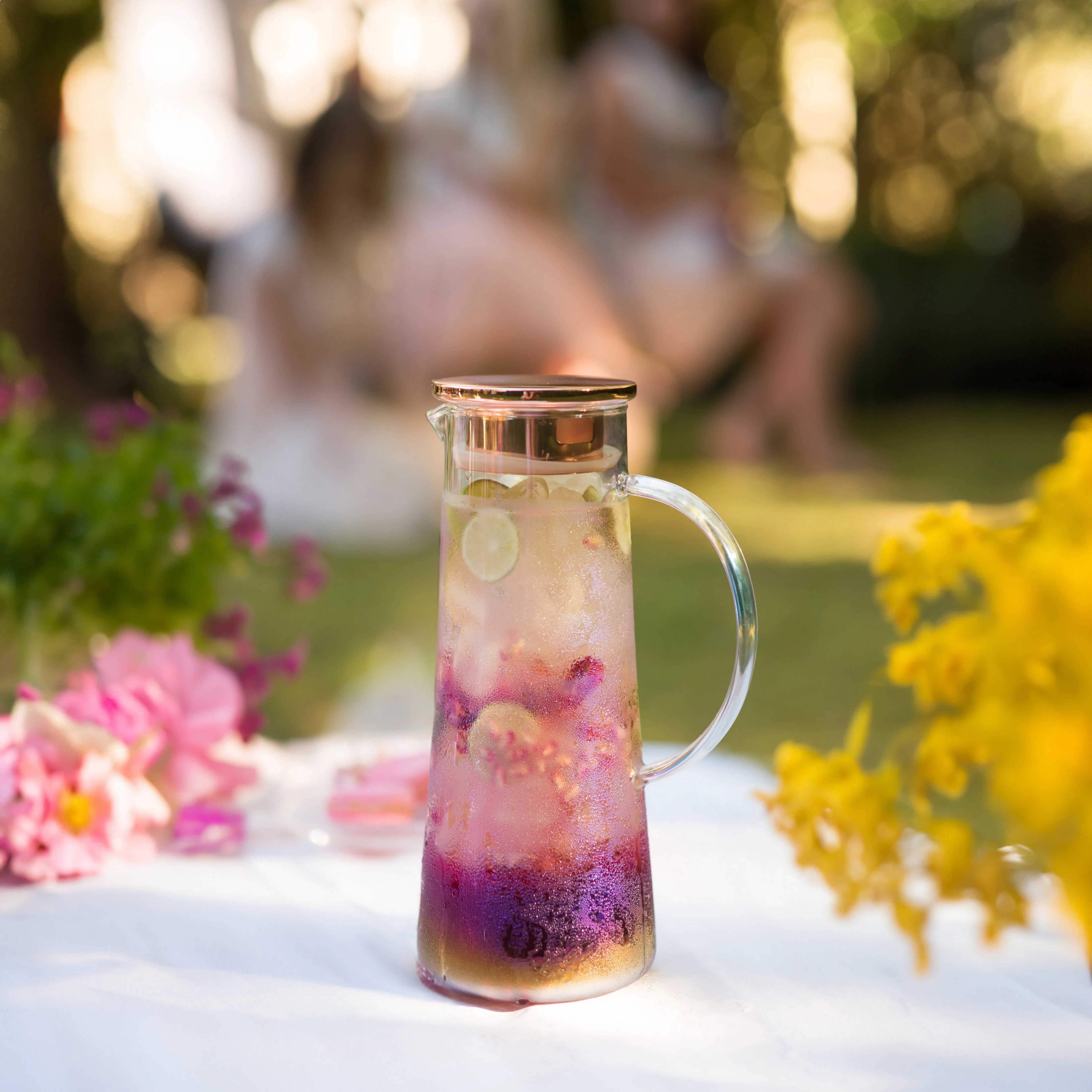 Charlie Iridescent Glass Iced Tea Carafe - Image 3
