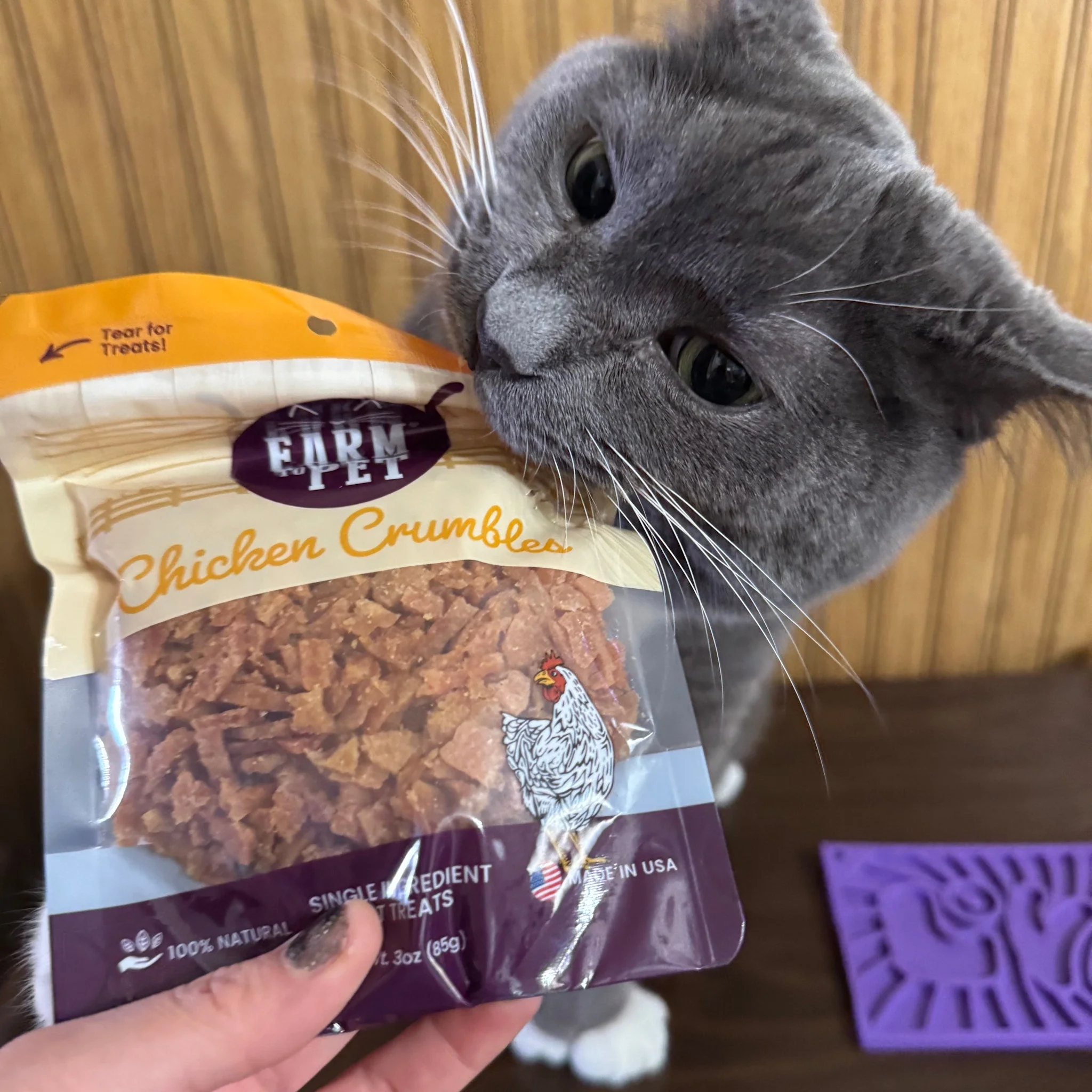 Chicken Crumbles Cat Treats | Single-Ingredient Treats for Cats - Image 3