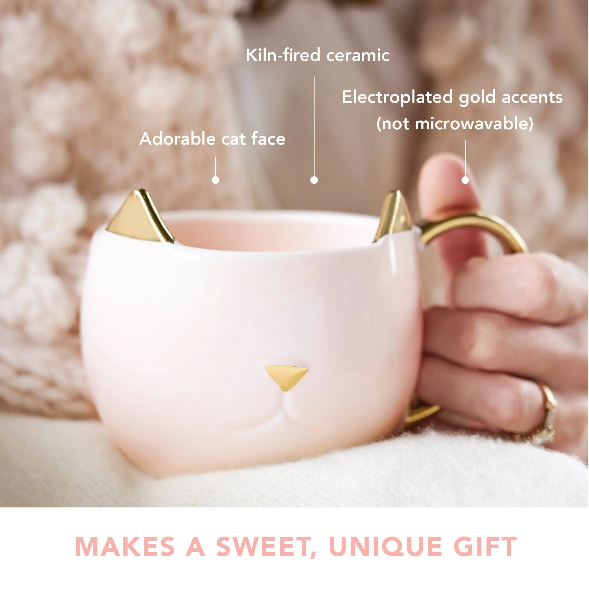Chloe Pink Cat Mug - Image 5
