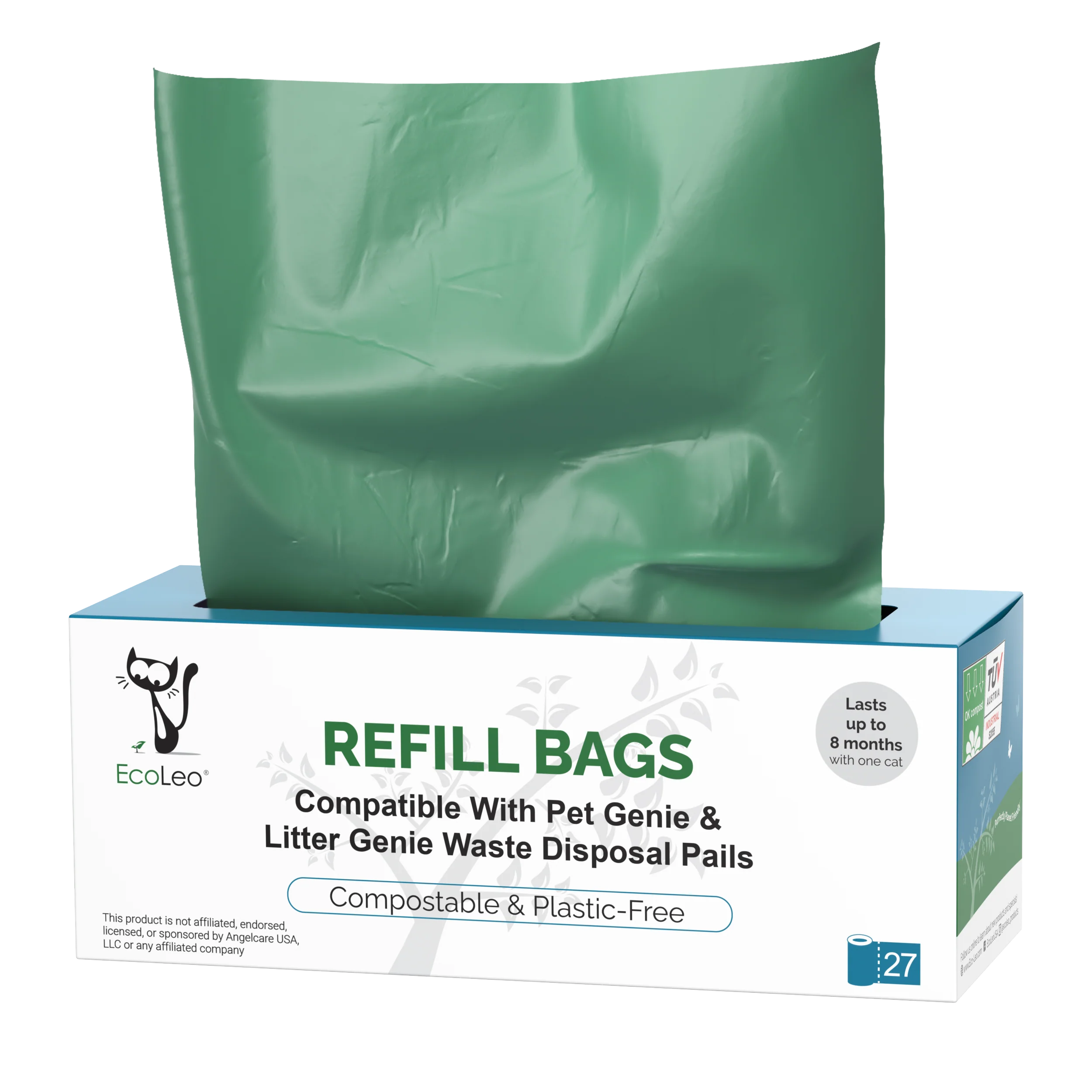 Compostable Litter Genie* & Litter Locker* Compatible Disposal Pail Liners