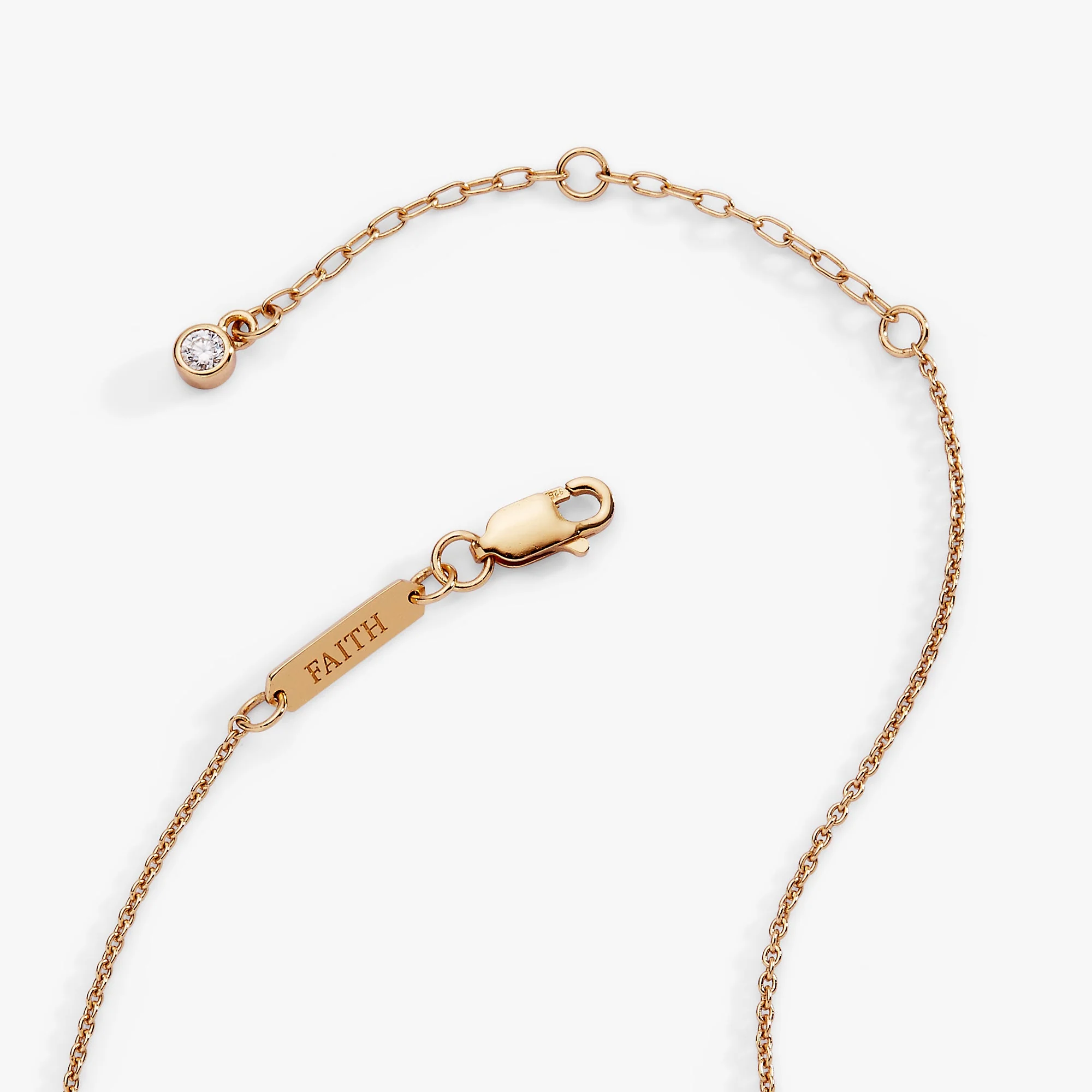 Cross Delicate Pave Crystal Pendant Necklace - Image 4