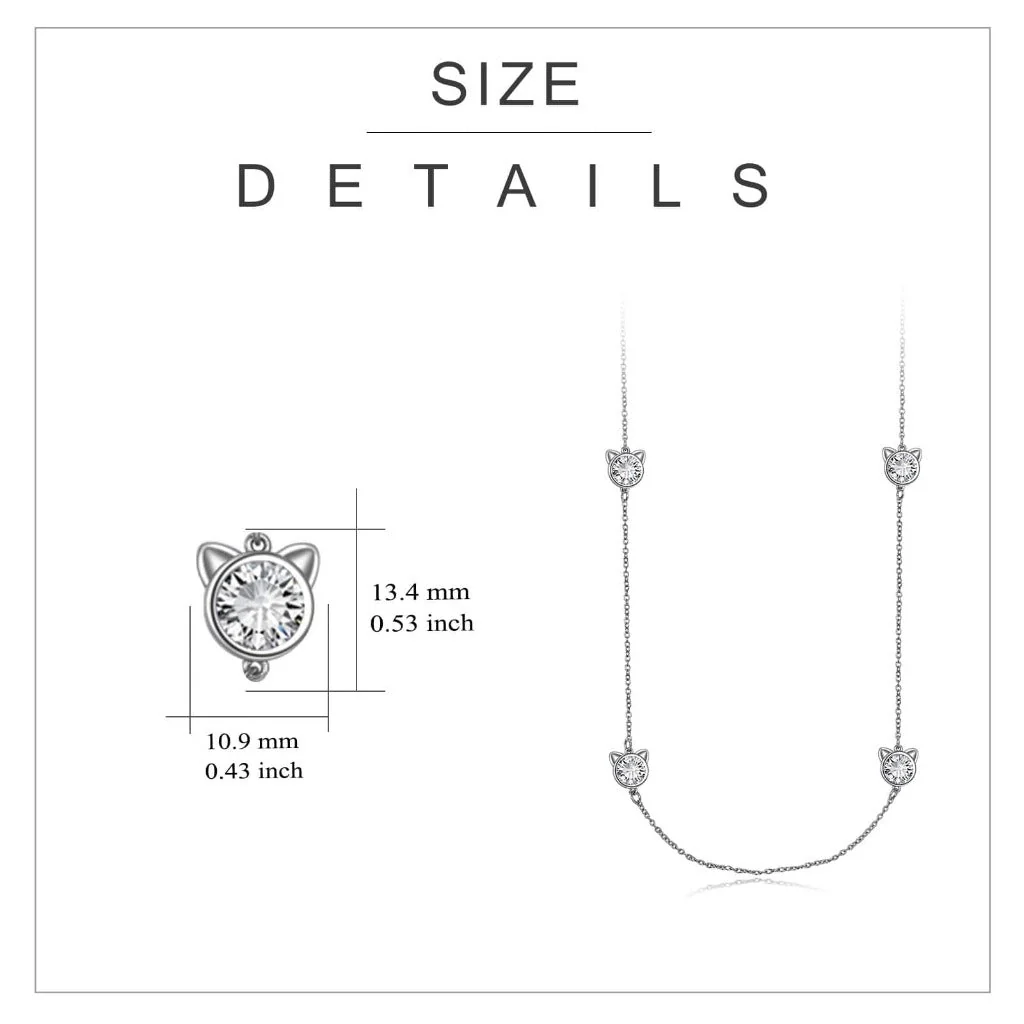 Crystal Cat Station Necklace - Image 3