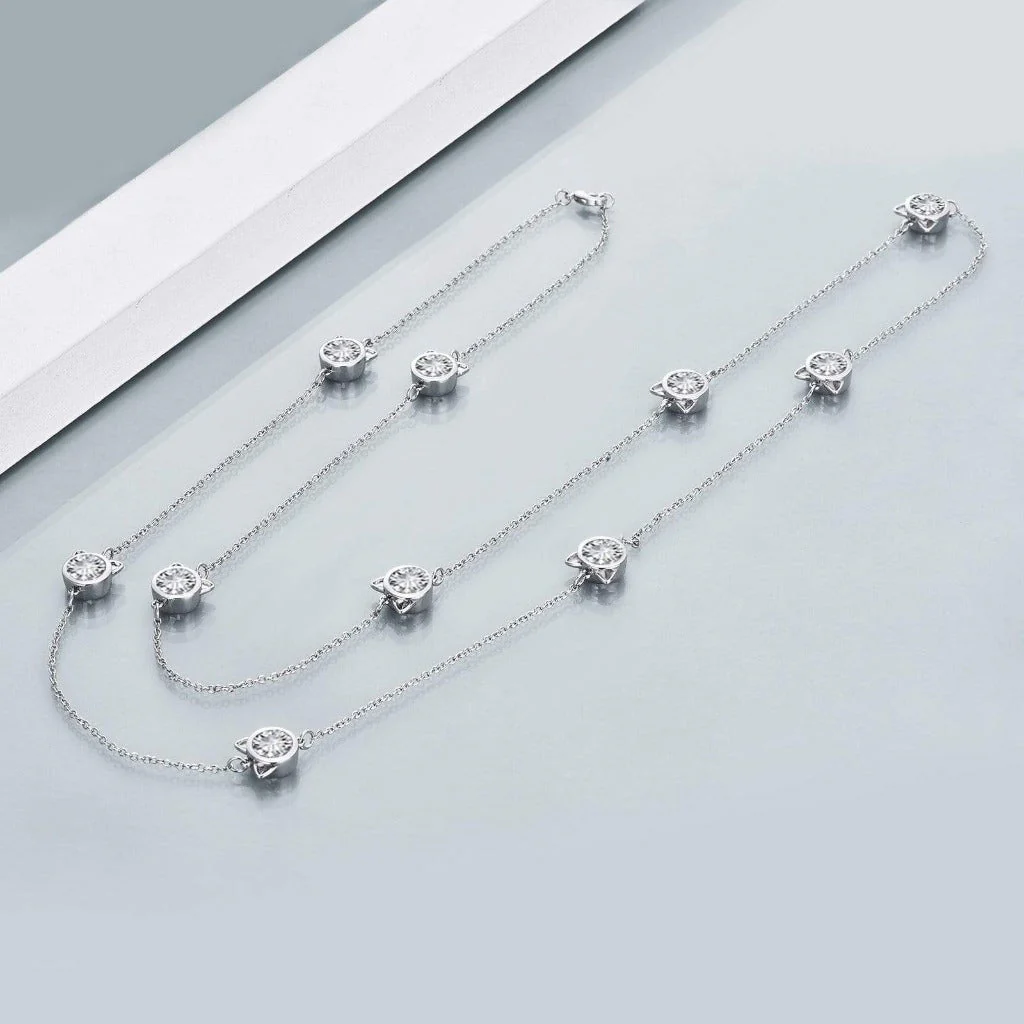 Crystal Cat Station Necklace - Image 4