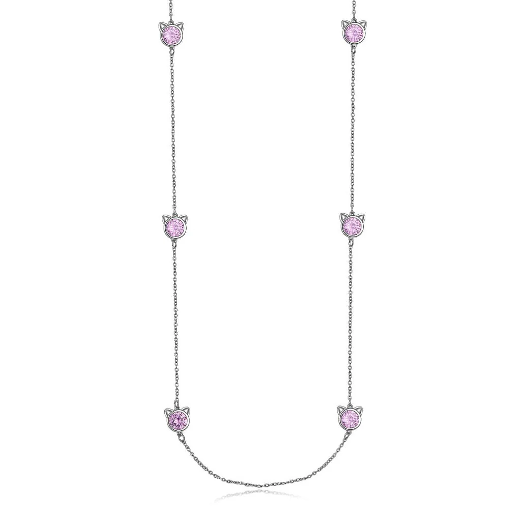 Crystal Cat Station Necklace - Image 6