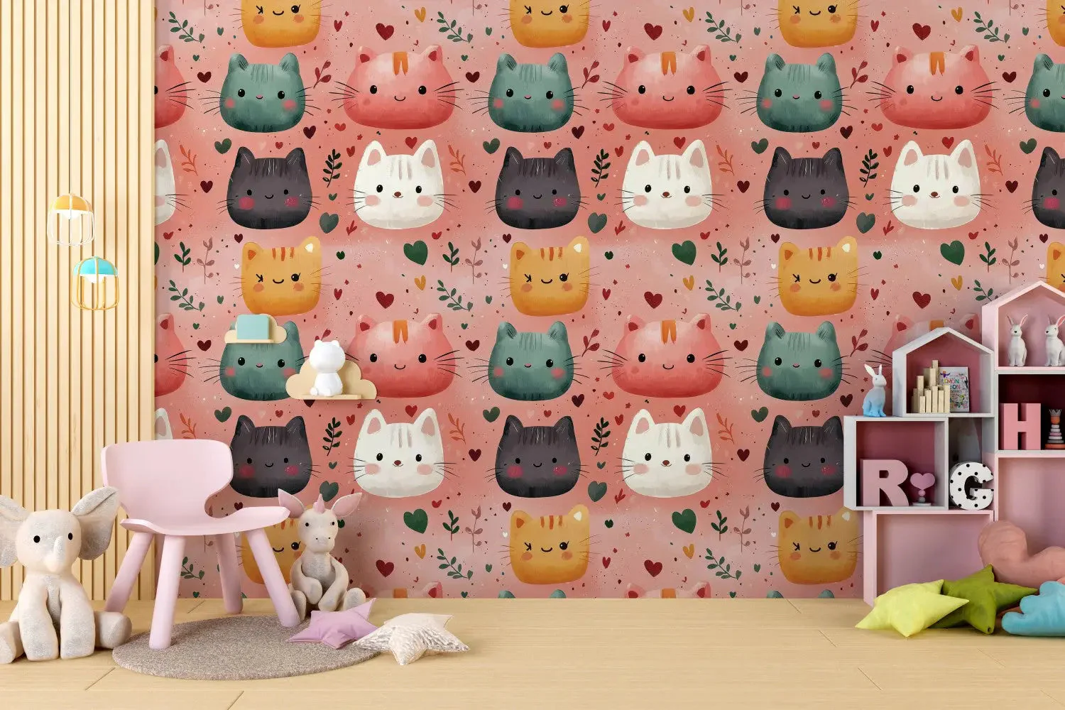 Cuddly Cats Whimsical Wallpaper - Image 4