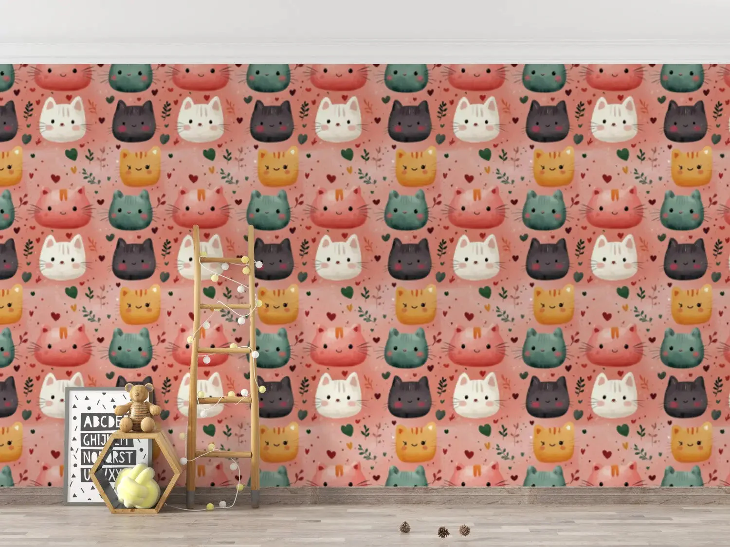 Cuddly Cats Whimsical Wallpaper - Image 5