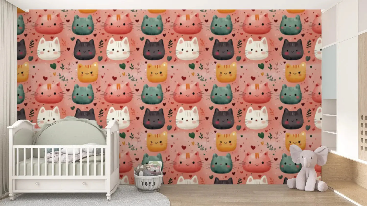 Cuddly Cats Whimsical Wallpaper - Image 6